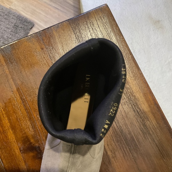 LK Bennett Amira Gray Stretch Suede Ankle Boots Warm Gray size US 6.5/EU 37 - Picture 8 of 8